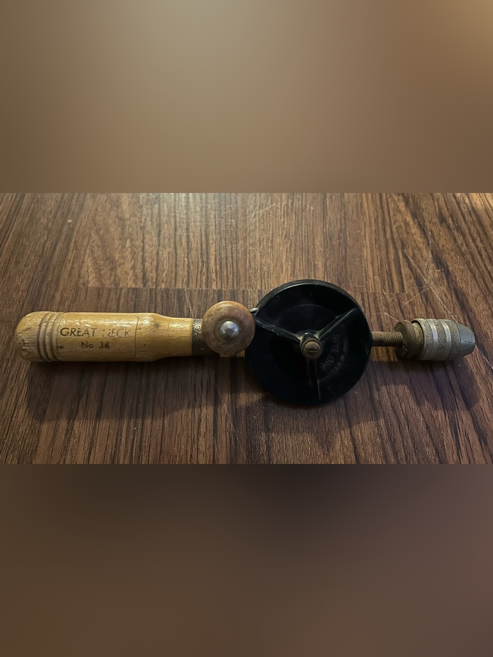 Vintage Great Neck #38 Hand Drill Eggbeater Design for Woodworking
